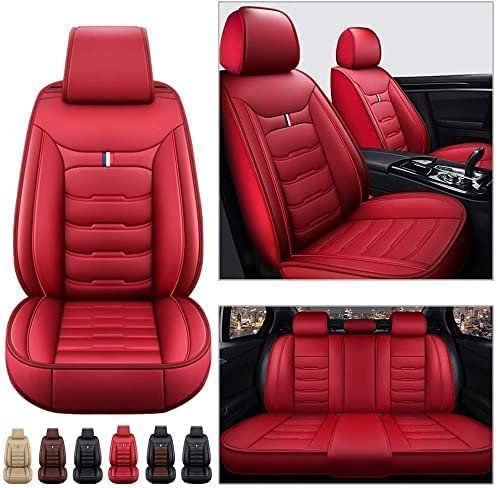 WQEFWR Auto-SitzbezüGe Autositzbezug für Volkswagen VW Fox (Type 5Z) 2005-2011 5-Sitze, Leder Luxus Voll Vorderseite und RüCkseite SchonbezüGe, AutozubehöR Schonbezug AutositzbezüGe Kompatibel