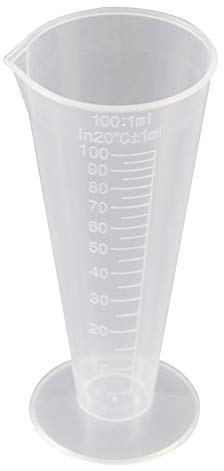 U-K Bicchiere di misurazione in plastica trasparente da 100 ml, 1 pezzo