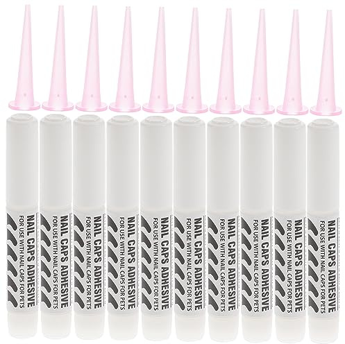 Mipcase 10st Nagelkleber Für Hunde Nagelkappen Für Katzen Kätzchen Nagel Schnell Trocknender Nagelkleber Für Katzen Kleber Für Kätzchen-nagelkappen Klauenkleber Nagellack Zubehör Haustier