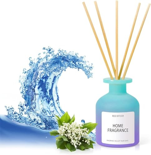 SCENTORINI Diffusore Profumo Ambiente con Bastoncini, 100ml con 6 Bastoncini, Profumato di Oceano, Diffusore a Bastoncini per Stanza, Bagno, Ufficio, Armadio, Oli Profumati Naturali