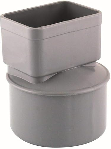 Raccord / Manchon PVC Ø 100 pour descente gouttiere Aluminium 82 x 56 mm