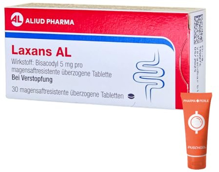 Laxans Al 30 St. Tabletten Abführmittel gegen Verstopfung I Bisacodyl I Sparset mit Pharma Perle give-away