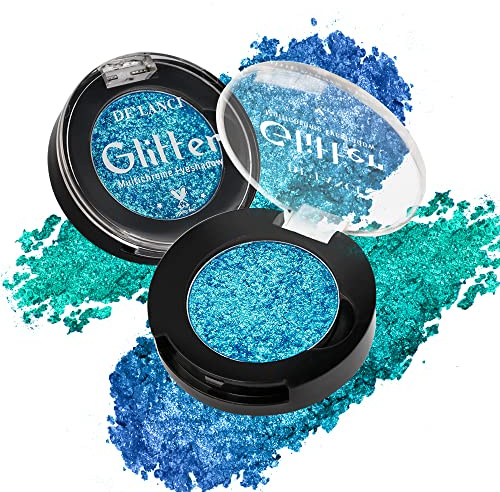Metallic Duo-Chrom Lidschatten Make-up, High Pigment Blau Purpul Grün Multichrome Schimmern, LongWear Herrliche Farbe, Helle und lebendige Glitter Lidschatten, Keine Falten, Talk frei