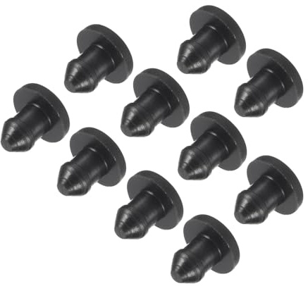 sourcing map Silicone Snap in Locking Hole Plugs, Mini Rubber Panel Seal Cover Flush Type Panel Round for Kitchen Bulkheads Waterproof Sealing Plugs 4mm/0.2 Inch Diameter Black,Pack of 10