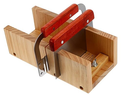 Tofficu 1satz Handgefertigter Seifenschneider Aus Holz Einstellbares Schneidwerkzeug Für Seifenherstellung Inkl Wellen Und Geradschneider Für Individuelle Seifenformen Und Präzises