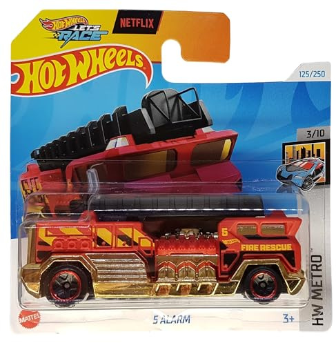 Hot Wheels - 5 Alarm - HW Metro 3/10 - HTB15 - Short Card - Fire Rescue - Netflix Let´s Race - Mattel 2024-1:64
