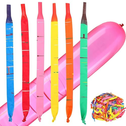 Rocket Balloons, Modelling Balloons for Kids, 100-Pack Assorted Colors, Long Balloon for Tying, 13cm, Ideal for Party Decorations, Balloon Animal Kits, and Fun Activities