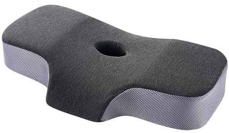 HöHeneinstellbares Memory Foam Kissen Kopfkissen, Nackenstützkissen Orthopädisches Nackenschmerzen Pillow Schlafkissen Polster Nackenkissen Pillows Sleeping Ergonomisches Bett Seitenschläfer (Schwarz)