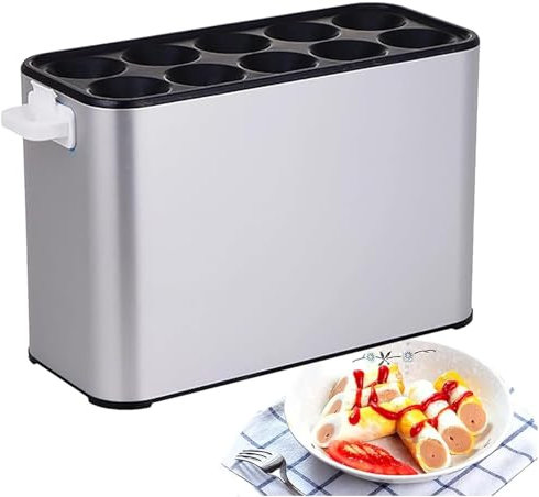 Máquina Automática Para Hacer Rollos De Huevo, Máquina Para Hacer Tortillas Antiadherente De 1400 W, Herramienta De Cocina Con 10 Orificios, Huevera, Control De Temperatura Independiente De 10 Tubos