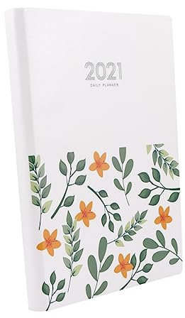 CAXUSD Planungsnotizbuch Mit Blumenmuster Zeitplanbuch Zum Organisieren Und Terminplanen Kalender Notebook Für Studenten Und Büromanagement