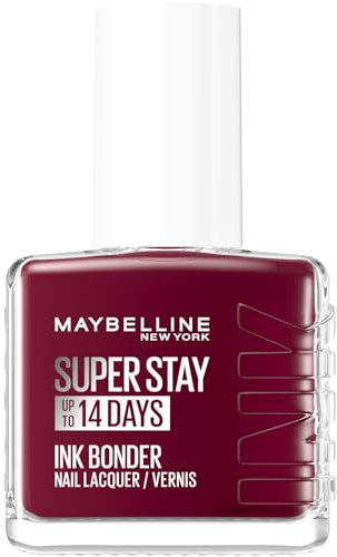 Maybelline New York - Vernis à Ongles Coloré Longue Tenue - Couleurs Intenses et Pigmentées - Renforce les Ongles Abîmés - Superstay Ink Bonder - Teinte : Rouge Couture 287-12 ml