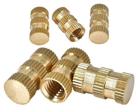 10–50 Stück M2 M2.5 M3 M4 M5 M6 M8 Messing-Sackloch-Spritzguss-Rändelmutter, Einzeldurchgang, Sackloch-Nutsert-Einsatz, eingebettete Mutter(14mm,M4x6(30Pcs))