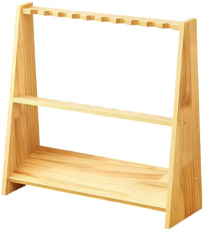 Oshhni Pool Queue Rack Ausrüstung Billard Queue Halter 10 Slots Display Billard Ständer Organizer Rack Doppel Ebenen