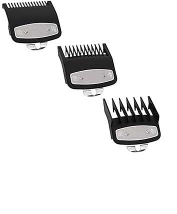 YTAXYZWR Peines guía para cortapelos 3 Unidades, Accesorios de Corte 1.5mm 3mm 4.5mm, Clips metálicos universales para máquina de Cortar Pelo, Uso Profesional y doméstico