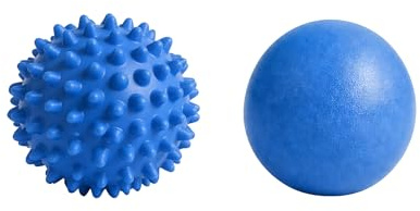 Set di 2 sfere massaggianti Lacrosse e Spiky da 6,1 cm e 7 cm, massaggio profondo dei tessuti trigger point per il rilascio miofasciale, sollievo dalla fascite plantare, recupero muscolare, yoga