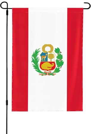 Bandera de Perú para jardín de otoño de doble cara, decoración de temporada duradera para decoración de porche delantero