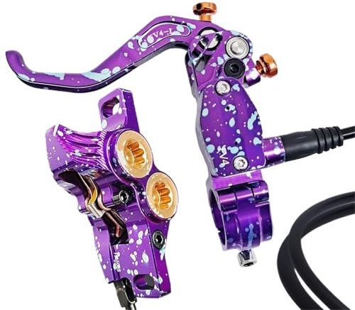 cyklar bakbromstrumma FV4-L Cykel Hydraulisk skivbromssats med 180 mm rotorer Aluminium 4 kolvar Oljetrycksok Radial Spak(FV4-L-PB L 95cm)