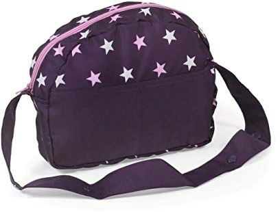 Bayer Chic 2000 - Sac à langer pour poupées, sac à langer pour poupée, accessoires de poupée, sac de poupée, étoiles violettes