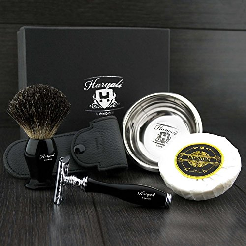 DE, set di spazzole per capelli di tasso nero, collezione Sophist, progettate con eleganza dalla mano Haryali London.