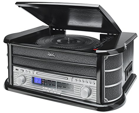 Dual 37714 NR 4-1 - Impianto compatto per nostalgia, colore: Nero