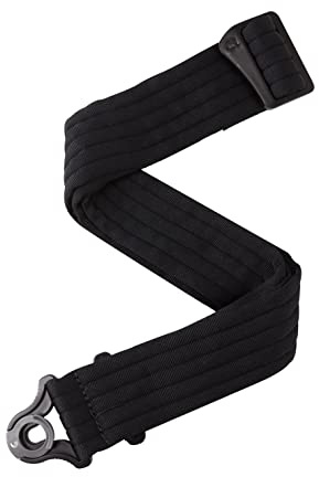 Planet Waves D'Addario Auto Lock Guitar Strap - Acoustic & Electric Accessories - Easy to Use Locking Straps - Uses Existing Buttons - Padded - Black Striped
