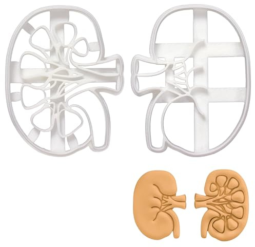 2er Set Nieren Ausstechformen (Formen: Äußere und Innere Ansicht der Niere), 2 Teile, Bakerlogy