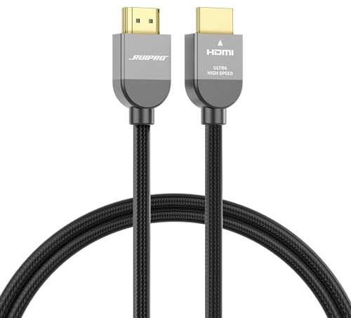 RUIPRO Ultra High Speed HDMI 2.1 Kabel, 48 Gbit/s, 8K60, 4K120, 2 m | Ideal für Gaming, Heimkino und 8K-Entertainment, verbindet PS5, Xbox Series X, PCs, TVs, Beamer und AV-Receiver