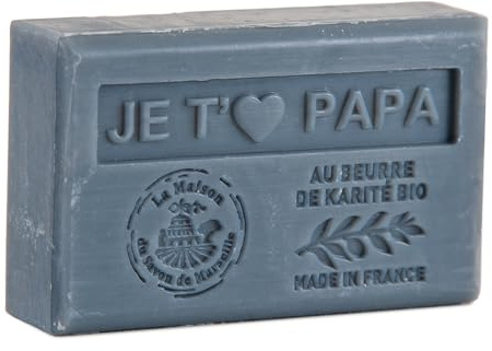 Maison du Savon de Marseille - Sapone francese a base di burro di karitè biologico - Fragranza Padri (Papa) - Barretta da 125 grammi