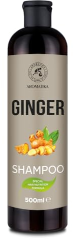 Ingwer Shampoo 500ml - Shampoo mit Ätherischem Ingweröl - Weiche und Geschmeidige Haare - Haarglanz - Haarpflege - Kopfhautpflege - für alle Haartypen
