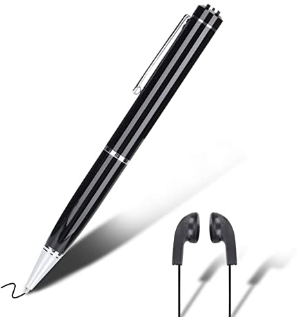 Heayzoki Enregistreurs Vocaux Numériques, Mini Enregistreur Vocal Antibruit Stylo D'enregistrement HD Portable pour Conférences Réunions Entretiens, Enregistreur de Surveillance Audio