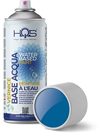 HQS Lackspray, 400 ml, Wasserbasis, Farben Ral (Ral 5017, Traffic-Blau)