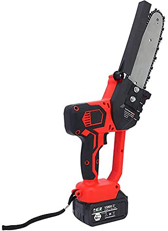 Mini portátil para cortar árboles de madera Herramienta de jardinería doméstica, motosierras inalámbricas de 8 pulgadas Sierra eléctrica, batería recargable de 21V 2.0AH y cargador incluido mini moto