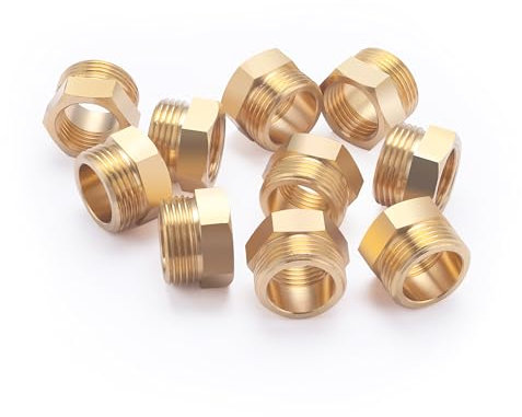 Manguito reducido macho 3/4 - hembra 1/2 | Pack de 10 unidades | Conexión resistente y duradera | Ideal para fontanería y calefacción | Instalación rápida y segura | QUICK PLOMBERIE