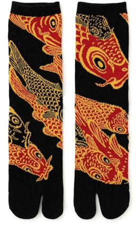 Calcetines De Dedo De Pie Dividido Estilo Japonés Ola De Carpas Personalidad De Verano Calcetines Tabi De Moda Calcetones Tábes Sandalias Calcetines para Adultos Unisex