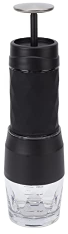 Portable Travel Coffee Maker Press, Coffee French Press for Ground Coffee,Tea Leaves;Manual Hand Coffee Maker Portable Travel Coffee Machine for Outdoor(Black)