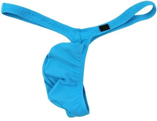 Faringoto String en filet pour homme, string micro string pour homme, culotte de bikini en fil, turquoise, S