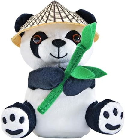 Kögler 76922 – Laberdjur Panda Bao Bao, ca. 14,5 cm stor, rejäl plyschfigur med uppspelningsfunktion, fäller allt och rör sig