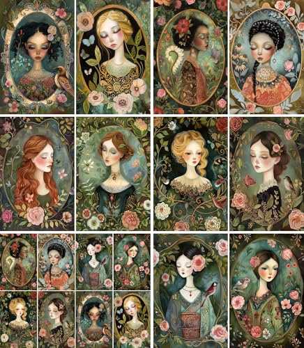 Cameo-Reispapier für Damen, 20 x 26,6 cm (6 Stück) – 6 Designs für Scrapbooking, Karten, Basteln, Decoupage von CRAFT KREATIVELY