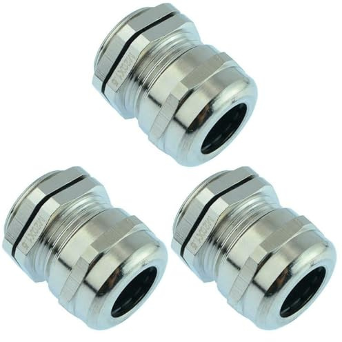 3 pressacavo M20, PG13,5, passacavo in metallo, impermeabile, regolabile per cavo da 8 a 12 mm
