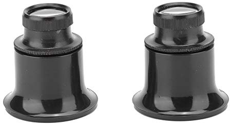 2 Stück 20X Uhrenreparaturlupe Lupe mit hoher Helligkeit, Uhrmacherlupe Werkzeug mit ergonomischem Design, für präzise Inspektion von Uhren und kleinen