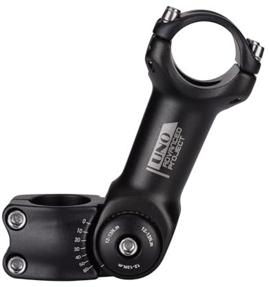 DONGLING Lenkervorbau Fahrrad Verstellbarer Vorbau 25.4/31,8mm Bicycl Lenker Riser Power Aluminium Vorbau Off Road Mountainbike Accessori Teile Fahrrad Vorbau(25.4x130 Black stem)