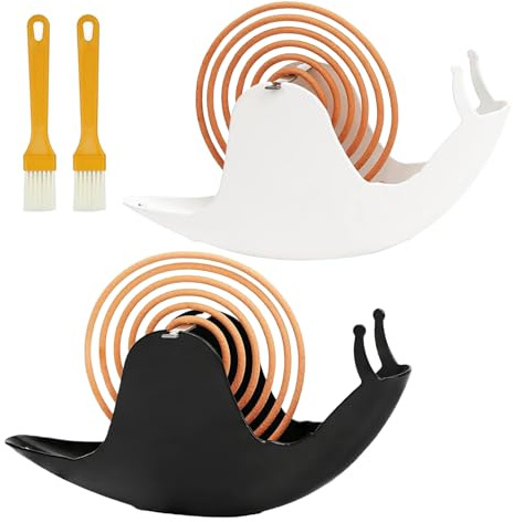 VZU 2 Stück Kreativer Schnecke Mückenspirale Halter, mit 2 Bürsten, Mückenspulenhalter, Moskito Spulenhalter, Insekten Spirale Halter, Behälter für Mückenspirale, für Schlafzimmer, Wohnzimmer, Küche
