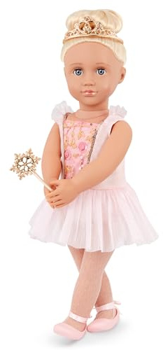 Our Generation Zuckerfee-Puppe Lalia mit blauen Augen und blondem Haar | 46 cm große Zuckerfee-Puppe mit Ballettkleid, Tiara und Schneeflocken-Zauberstab; blaue Schlafaugen, Lalia; 5+ Jahre