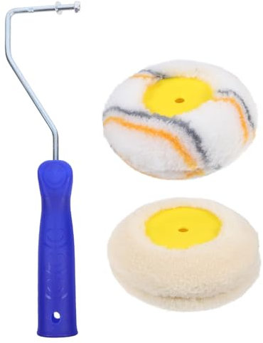 Housoutil 1 Juego cepillo de rodillo recortadora goleador esquina rodillo de pintura rodillo para pintar paredes suministros de pintura para mejoras del hogar planchar