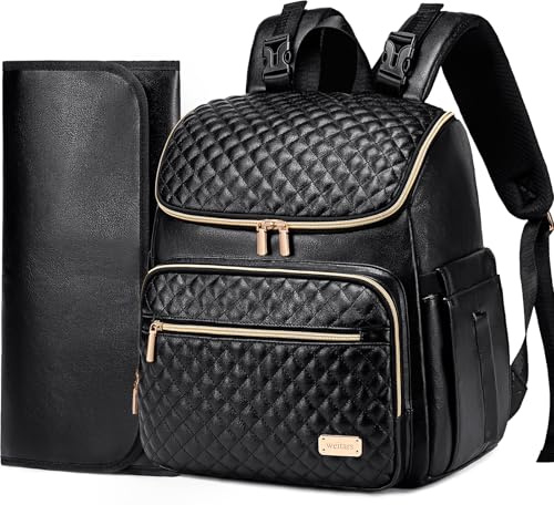 Weitars Wickeltasche, Rucksack, Baby-Wickeltasche mit Wickelunterlage, Reise-Windelrucksack, Babytasche für Mutter, 5 isolierte Taschen
