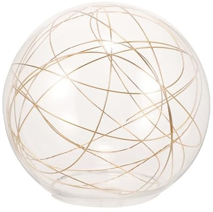TEHAUX Aluminum Wire Glass Lamp Shade Modern Pendant Light Cover Decorative Replacement Shade for Indoor Lighting Silver and Gold Finish Easy to Install
