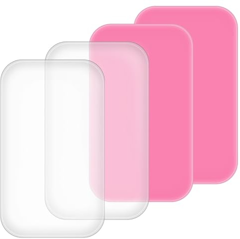 4Stück Silikon Wimpern Pads, Silikon Wimpern Halter Pad, Wimpernverlängerung Halter, Falsche Wimpern Halter Pads Palett, Wimpernverlängerung Zubehör für Falschewimpern