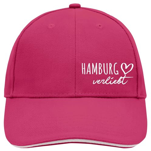 Huuraa Cappy Mütze Hamburg verliebt Geschenk | Baseballkappe Basecap Kappe Geschenkidee Unisex Baseball Cap