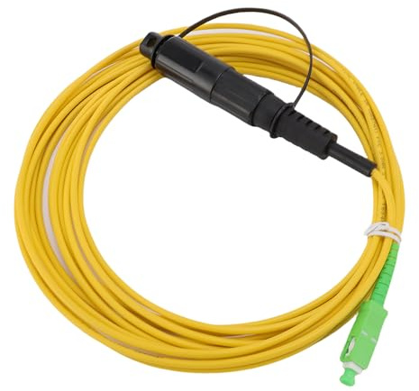 Haofy Câble à Fibre Optique Monomode, Cordon de Raccordement coudé SC blindé, Transfert de Données Stable en PVC pour Configuration Réseau à Domicile ou au Bureau LSZH Blanc (10m)