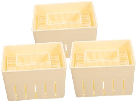 TEMPNAP 3 Sets Cheese Pressing Plate Tofu Press Mould Home Cheese Press Tool for Making Tofu